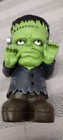 Vintage Frankenstein 9 1 2 Inch Big Plaster Hand Painted Excellent Art Work