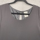 Ppla Womens Tunic Blouse Black Long Sleeve Lace Scoop Neck Button Size S