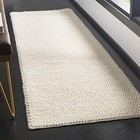 Safavieh Natura Runner Rug 2x6 Wool Knotted  Ivory Nat620a