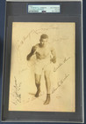 Jack Dempsey Autograph  8 In Framed Shadow Box With Gloves Psa Authentic Slab   