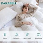Kakabell Pinch Pleat Goose Down Feathers Fiber Comforter Twin Size All