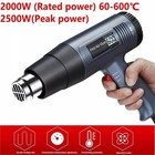 New Heat Gun Electric Hot Air Gun Dual Temperature Lcd Display 4 Nozzles Tool Us