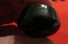 Vintage Black   Silver Button Geometric Design 7 8   Diameter 1 2 Tall