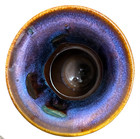 Vintage Large 14  Chinese Flambe Art Pottery Vase Purple   Blue Drip Glaze
