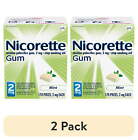  2 Pack  Nicorette Nicotine Gum To Help Stop Smoking  Mint Flavor 2 Mg 170 Count