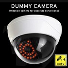 Maximalpower Fake Cctv Security Dummy Dome Camera W  Red Led Light For Home Lot