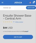Joolca Ensuite Shower Base-central Arm