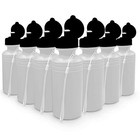  Sports Water Bottles Bulk  pack  18 Oz Squeeze Reusable Plastic White 12
