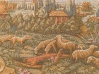 Vintage French Tapestry Medieval Pictorial Wall Decor Tapestry 2x5 Ft Free Ship