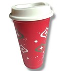 Starbucks 16 Oz Plastic Travel Tumbler 2013 Christmas Holiday Coffee Tea Cup