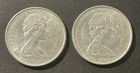 2 - 1968 Canada 25c  50  Silver Last Year Of Silver Circulated Quarters 