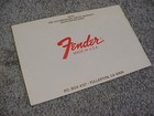 1980 Fender Lead Guitar Manual- Rare Clean