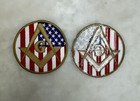 Masonic Logo American Flag Embroidered Patch Iron-on Freemason Square Compass