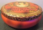 Antique Fascination Glamorous Woman Tin Large Face Powder Box Daher Ware Uk