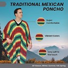  Traditional Mexican Baja Poncho Men And Women Authentic Gaban One Size Rasta