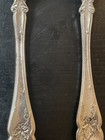 Vintage 1847 Rogers Bros Silver Plated Berry Serving Spoon Grapes X2 Pair