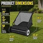 26  Push Lawn Sweeper W  7 Cu Ft Hopper  4 Brushes   Adjustable Height
