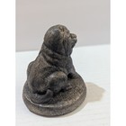 Vintage Chow Chow Dog Figurine Small Seated Puppy Statue Bronze Tone 2 5 Inch