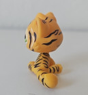 Littlest Pet Shop Tiger Cat orange Black Stripes Green Swirl Eyes