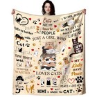 Cat Gifts Blanket Cute Kitten Pet Throw Blanket For Cat Owners 60 x50  Cat 1