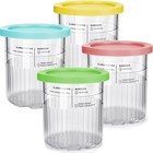 For Ninja Creami Deluxe Pint And Lids 24oz Replacement Ice Creanm Containers Com