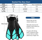 Swim Fins Open Heel  Adjustable Snorkel Fins Diving Fins With Mesh Bag  Snorkeli