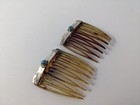 Vtg Native American Sterling Silver Turquoise Hair Comb Pin Set