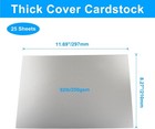 25 Sheets Silver Metallic Cardstock Paper 8 5 X 11 Inch  A4 Size 250gsm 92lb Thi