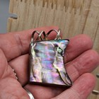 Vtg Taxco Mexico Sterling Silver Abalone Pendant Modernist 925 Signed Amazing  