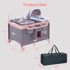 Pink Baby Nursery Playard Playpen W  Bassinet Changing Table 4-in-1 Infant