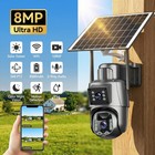 Solar Battery Powered Wireless Wifi Outdoor Pan tilt Home Security Camera System