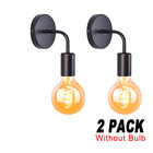 2pack Nordic Wall Sconce Lamp Iron Black E27 Modern Wall Light Indoor Lighting B