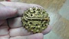  b-rhino-22  Rhino Rhinoceros Safari Africa Oval Pin Brass Brooch Lover Rhinos