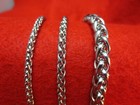 2 5 3 4 7 Mm   16-60  Stainless Steel Silver Braided Wheat Rope Chain Necklace