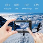 4k Wifi Action Camera Eis Touch Screen Underwater Camera Sports Cam 2 Batteries