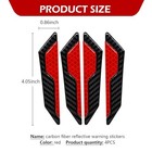 Car Door Edge Guard Stickers  Door Safety Reflective Protection Anti 4 Pcs Red