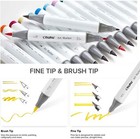 Ohuhu 36 Portrait Skin Colors-refillable- Brush   Fine Dual Tips Art Marker Set