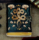 Serpentine Leather Journal Book Of Shadows Spell Book Diary