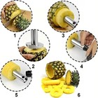 New Easy Kitchen Tool Fruit Pineapple Corer Slicer Cutter Peeler Stainless Steel