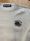 Men   s Boast Bar Harbor Inn Maine Pullover Sweater Knit White Cotton Size L Euc