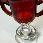 Whitefield Nh New Hampshire Antique Ruby Red Flash Souvenir Glass Trinket Trophy