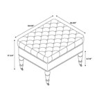 Isabelle Gray Velvet Square Tufted Ottoman