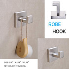 Bath Towel Hooks Brushed Nickel  2 Pack Stainless Steel Robe Coat And Clothes Ho