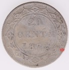 1872h Newfoundland 20 Cents - Fine - Cleaned Lot 18488