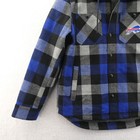 Nfl Buffalo Bills Jacket Mens Large Hooded Flannel Sherpa Lined Blue Plaid Coat