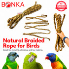 Bonka Bird Toys 1459 Big Braided 15ft Seagrass Rope Natural Chew Parrot Cage Toy