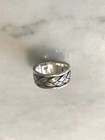 925 Sterling Silver Braided Band Ring Size 7-8  Vintage