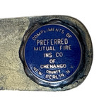 Vtg Brass Letter Opener Advertising 9  Preferred Mutual Fire Ins  Co of Chenango