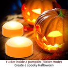 8 Pcs Halloween Pumpkin Led Lights With Remote Orange Pumpkin Lights  8 Pcs 