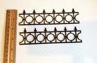 Dollhouse Fence Railing Widow s Walk X2 Black Victorian Garden 1 12 Scale